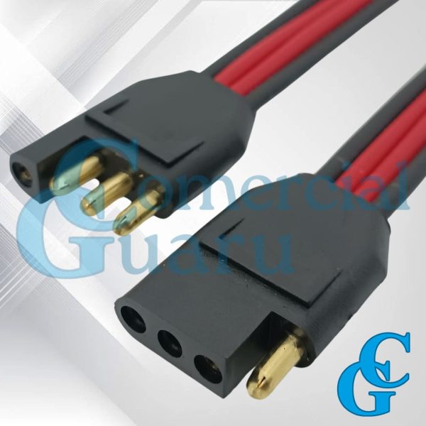 Chicote conector plugue polarizado 4 vias fio 4,0mm²
